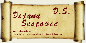 Dijana Šestović vizit kartica